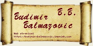 Budimir Balmazović vizit kartica